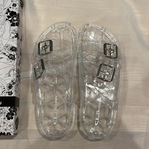 Clear Jelly Slides “Jaylen” by Chinese Laundry
